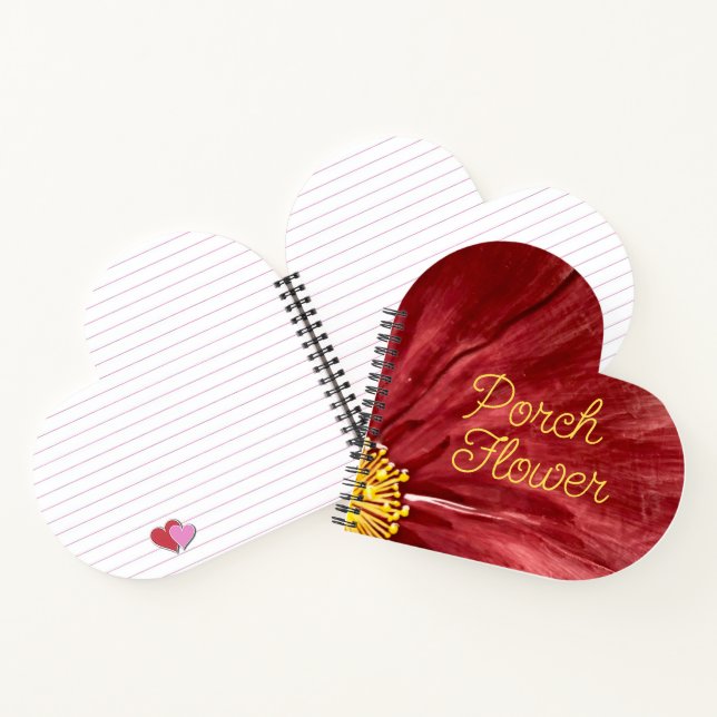 Cuaderno Flor de cerdo / original / corazón (Interior)