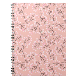 Cuaderno flor de cerezo en melocotón