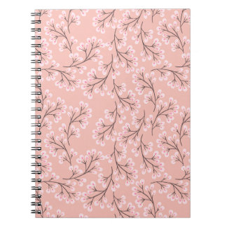 Cuaderno flor de cerezo en melocotón