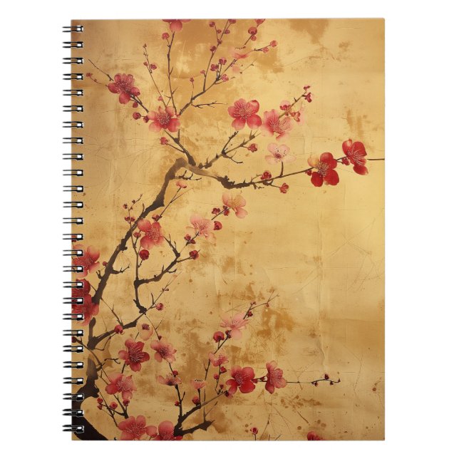 Cuaderno Flor de cerezo japonesa vintage (Frente)