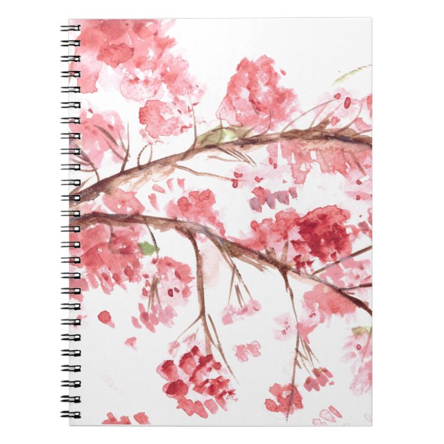 Cuaderno Flor de cerezo Naturaleza Sakura Floral Japonés (Frente)