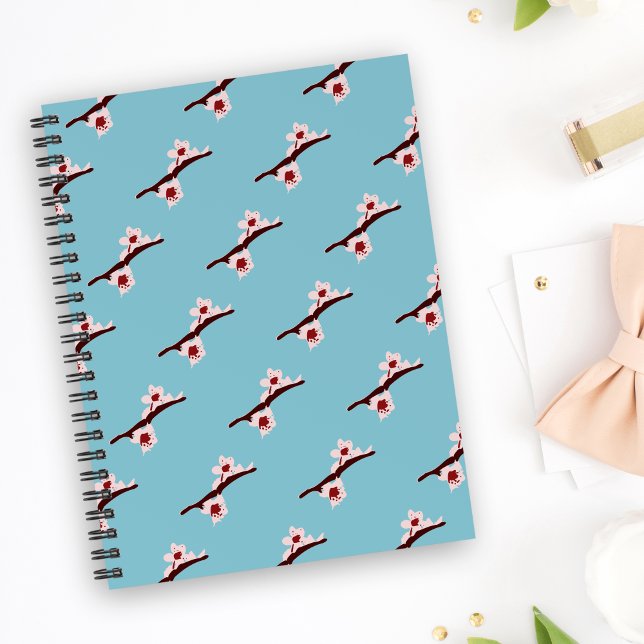 Cuaderno Flor de cerezo, Sakura, patrón floral rosa (Subido por el creador)