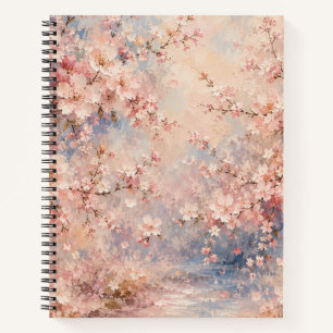 Cuaderno flor de cerezo sakura rosa romántico soñador