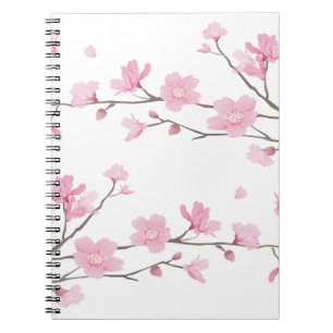 Cuaderno Flor de cerezo - Transparente-Fondo