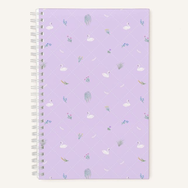 Cuaderno Flor de Cisne Púrpura (Anverso)