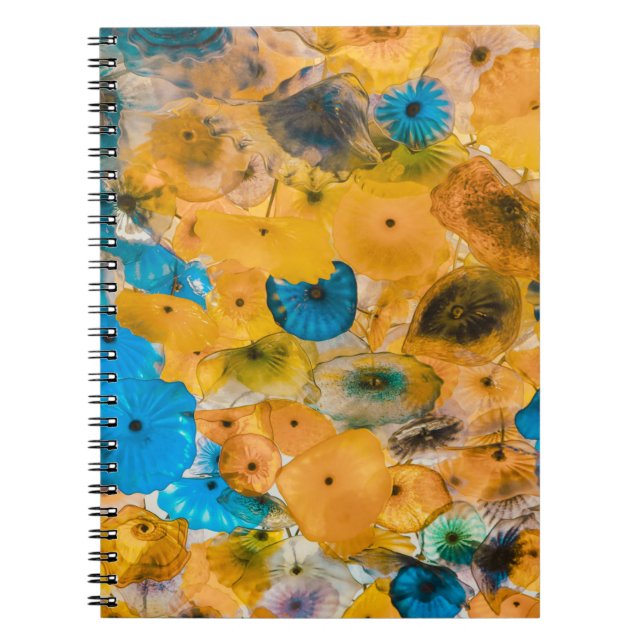 Cuaderno Flor de color amarillo y azul (Frente)