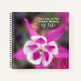 Cuaderno Flor De Columbina Encuentra Alegría Belleza Simple