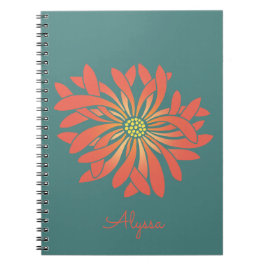 Cuaderno Flor de coral indomable personalizada