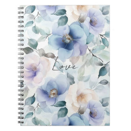 Cuaderno Flor de Crema Azul Romántica Purple Lavender