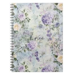 Cuaderno Flor de Crema Romántica Purple Lavender