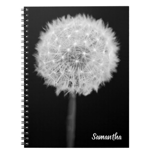 Cuaderno Flor de Dandelion Portátil espiral (Frente)