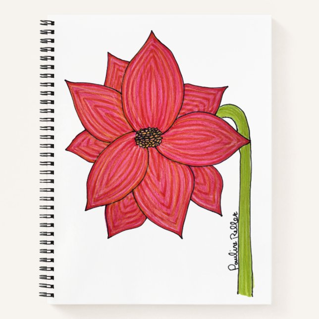 Cuaderno Flor de Estrella Roja (Anverso)