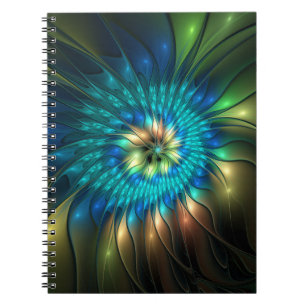 Cuaderno Flor de fantasía luminosa, fragancia abstracta col