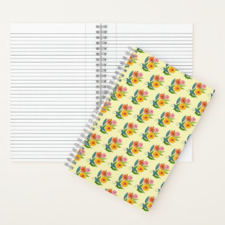 Cuaderno Flor de flores silvestres de zinnia artificial
