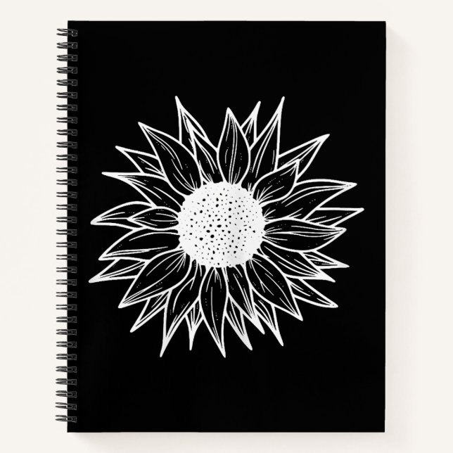 Cuaderno Flor de girasol de Bonito multicolor (Anverso)