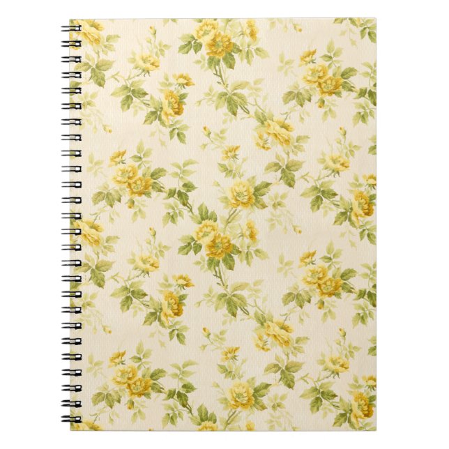 Cuaderno Flor de grano amarillo dorado de bonito (Frente)