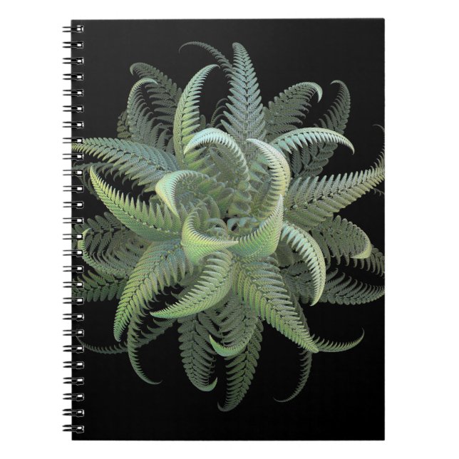 Cuaderno Flor de helecho fractal (Frente)