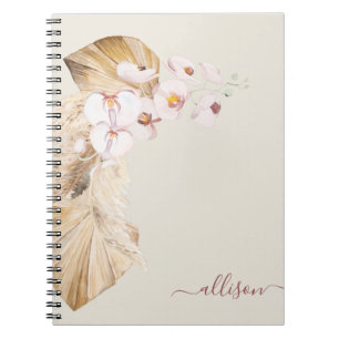 Cuaderno Flor de hierba Boho Pampas