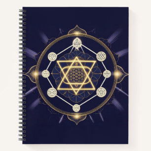 Cuaderno Flor de Infinito — Geometría Sagrada Celestial