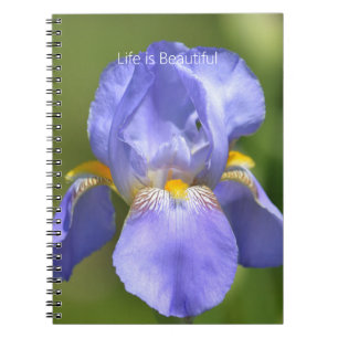 Cuaderno Flor de Iris Morado Bonito (mi fotografía)
