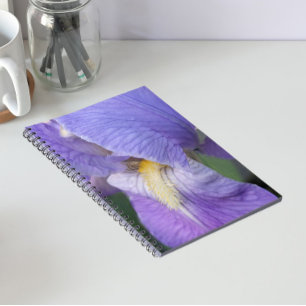 Cuaderno Flor de Iris Púrpura Floral