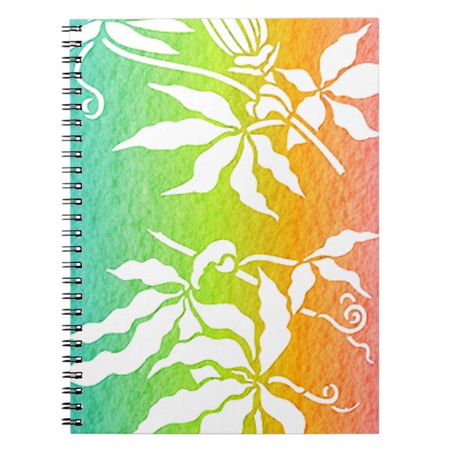 Cuaderno Flor de la Pasión Arcoíris (Frente)