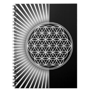 Cuaderno Flor de la Vida / Blume des Lebens - blanco plano