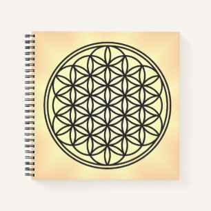 Cuaderno FLOR DE LA VIDA - Contorno del símbolo de Geometrí