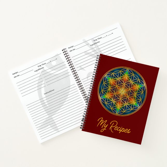 Cuaderno FLOR DE LA VIDA - Flor fractal 1 (Interior)