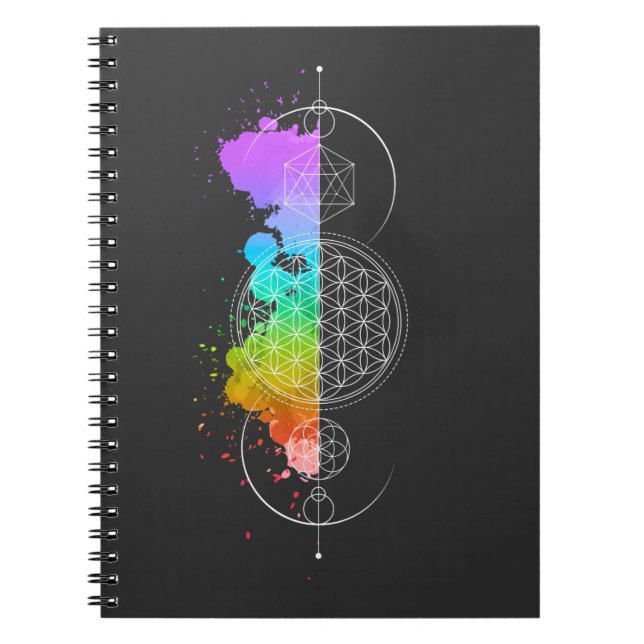 Cuaderno Flor de la vida - Geometría sagrada - Luna - Chakr (Frente)