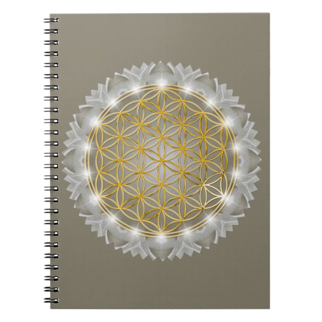 Cuaderno FLOR DE LA VIDA - Geometría Sagrada Luz 1 (Frente)
