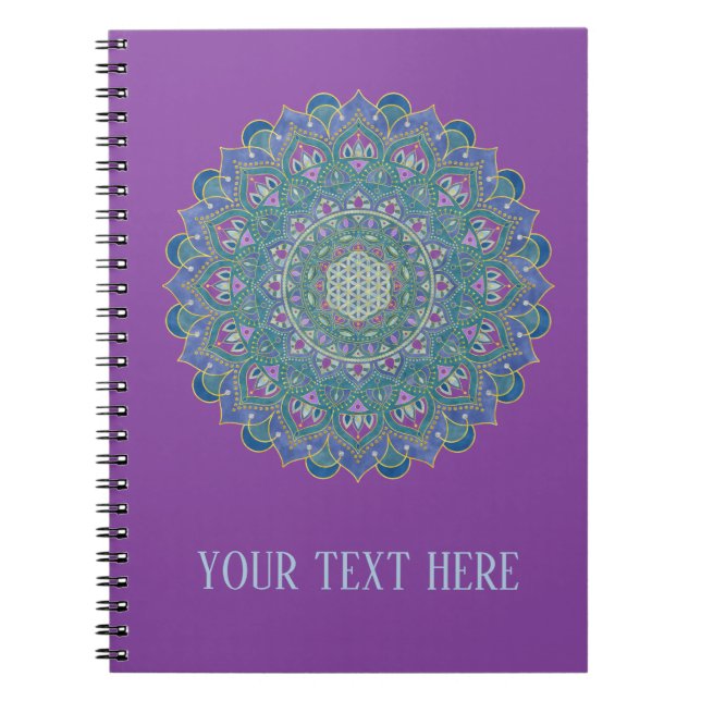 Cuaderno Flor de la Vida - Mandala Estilo India 1 (Frente)