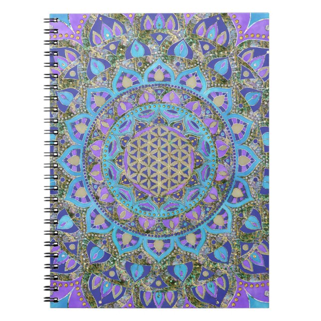 Cuaderno Flor de la Vida - Mandala Estilo India 2 (Frente)