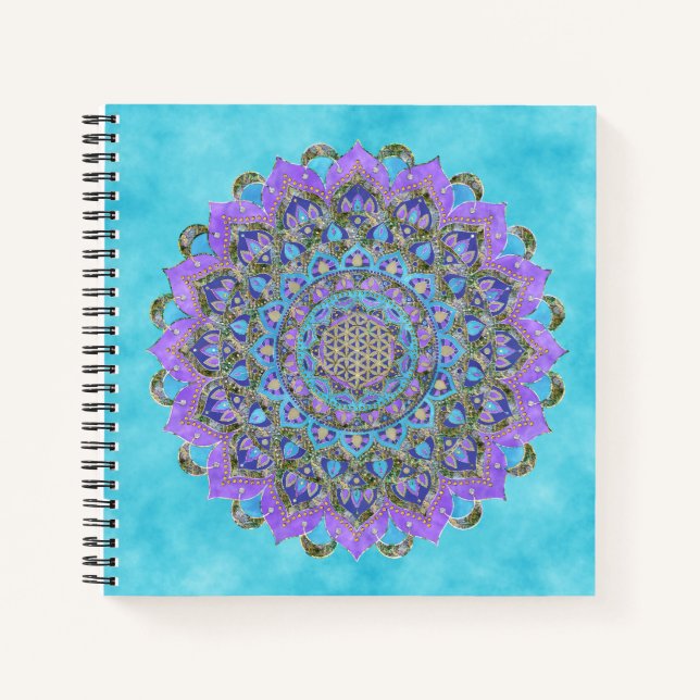 Cuaderno Flor de la Vida - Mandala Estilo India 2 (Anverso)