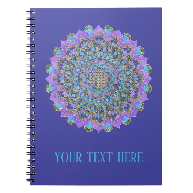 Cuaderno Flor de la Vida - Mandala Estilo India 2 (Frente)