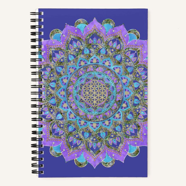 Cuaderno Flor de la Vida - Mandala Estilo India 2 (Anverso)