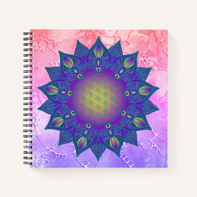 Cuaderno Flor de la Vida - Mandala Hindú 3 (Anverso)