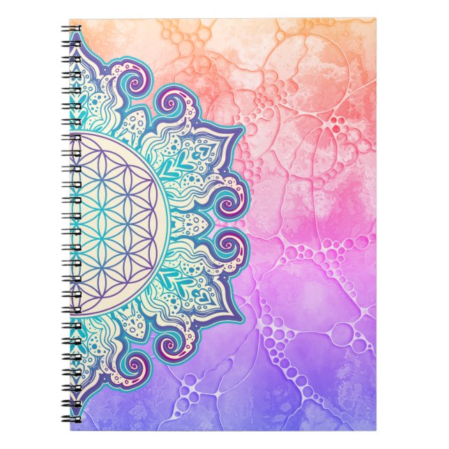 Cuaderno Flor de la Vida - Mandala Indio 2 (Frente)