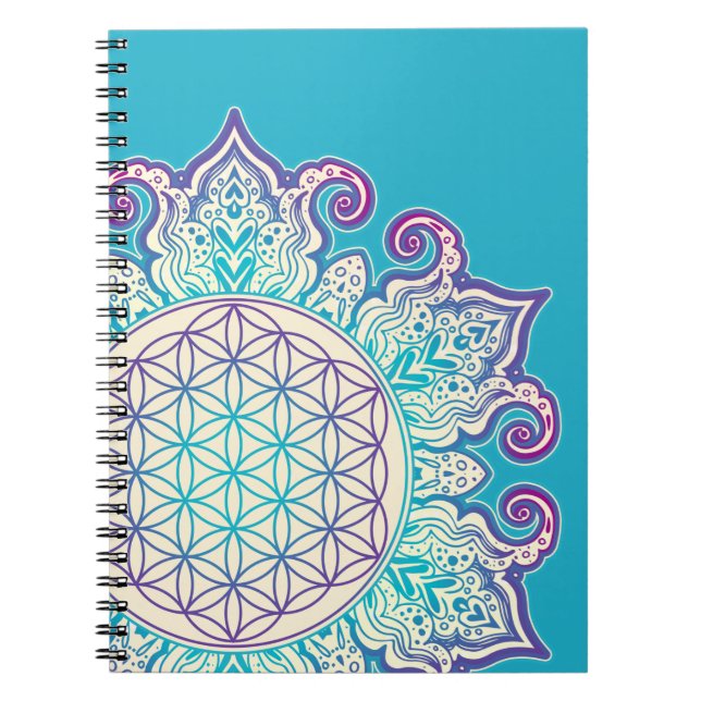 Cuaderno Flor de la Vida - Mandala Indio 2 (Frente)