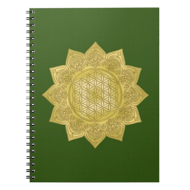Cuaderno Flor de la Vida - Mandala Indio 4 (Frente)