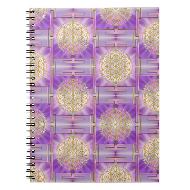 Cuaderno FLOR DE LA VIDA - Patrón continuo Yantra (Frente)