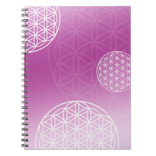 Cuaderno Flor de la vida Rosa