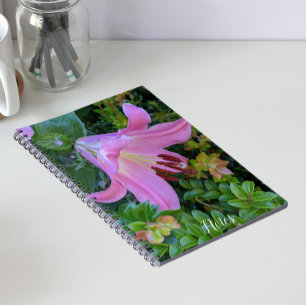 Cuaderno Flor de lirio rosa