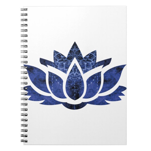 Cuaderno Flor de Loto con atrapa sueños azul (Frente)