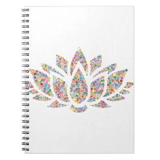 Cuaderno Flor de Lotus colorida