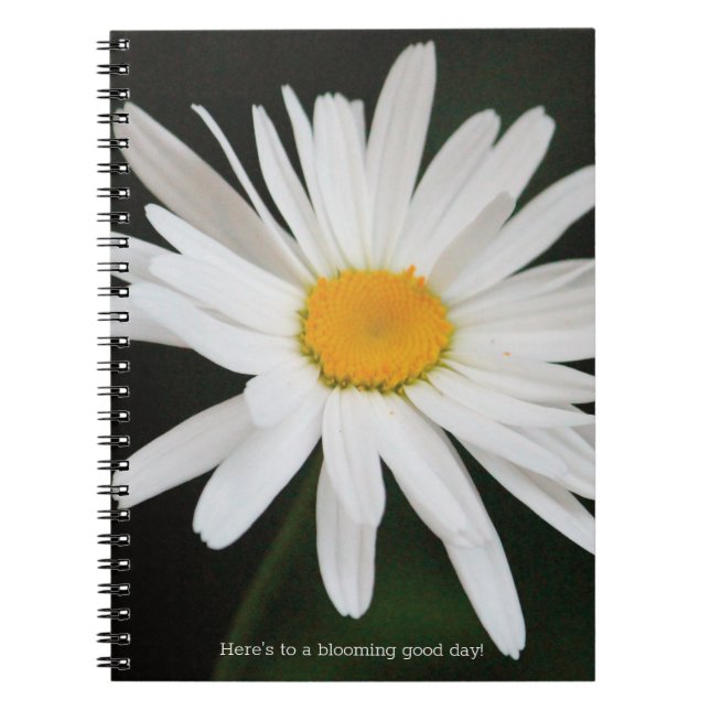 Cuaderno Flor de margarita blanca (Frente)