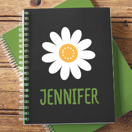 Cuaderno Flor de margarita simple personalizada
