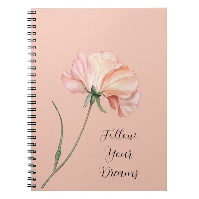 Cuaderno Flor de Melocotón Bonita (Frente)