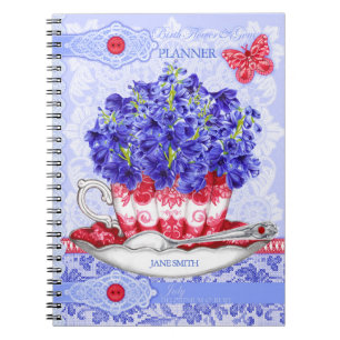 Cuaderno Flor de nacimiento y encaje de julio de gema