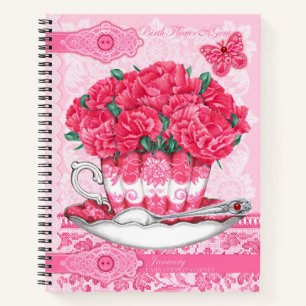 Cuaderno Flor de nacimiento y Gem January Lace Large